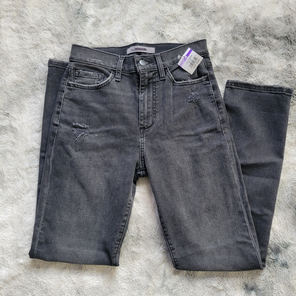 ❤️B2G1 NWOT Joe's Jeans High-Rise Lilibet Black/Gray Distressed Jeans 24❤️